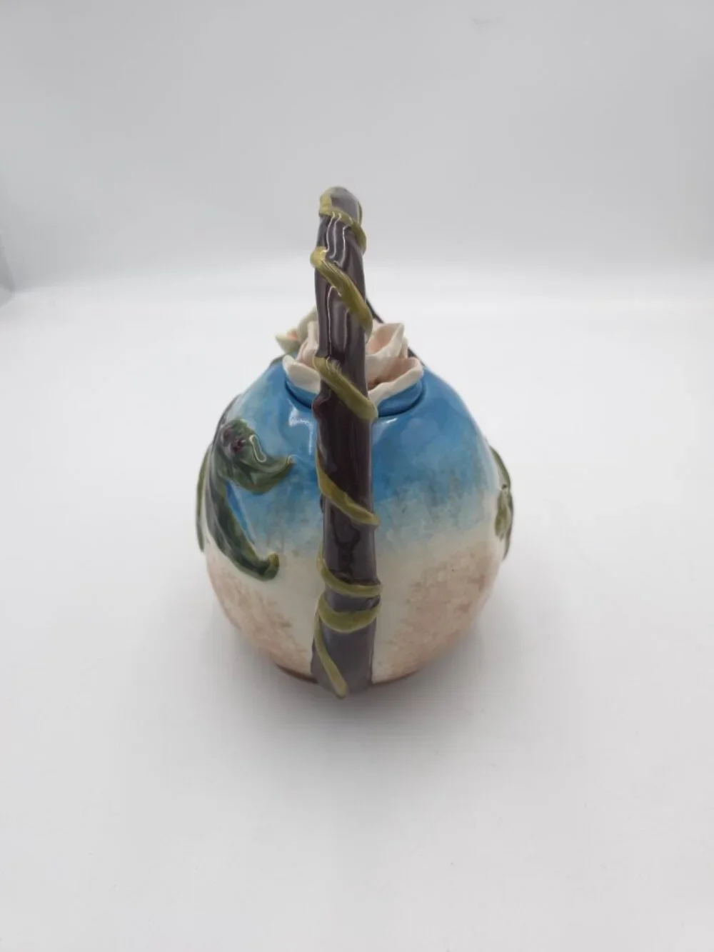 Blue Sky Heather Goldminc Bee Teapot Ceramic Floral Bee Hive Teapot 2013